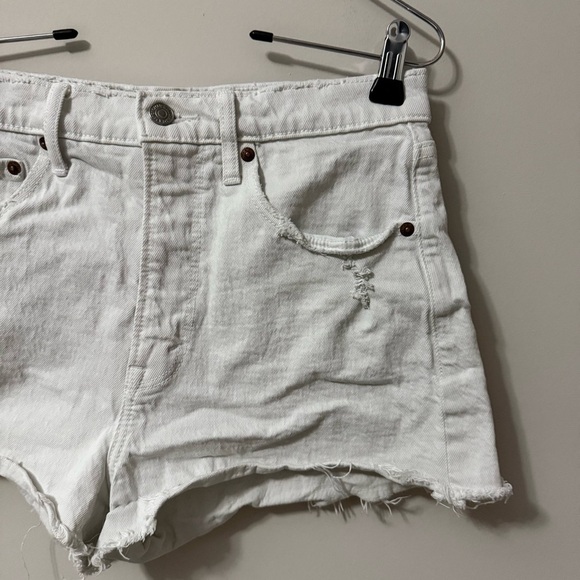 Abercrombie & Fitch White Jean Shorts - Picture 6 of 14